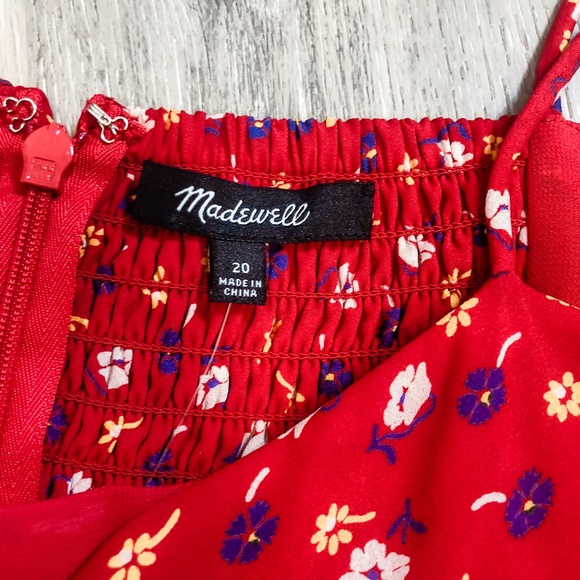 NEW Madewell wide-leg red ditsy floral jumpsuit - Picture 7 of 8